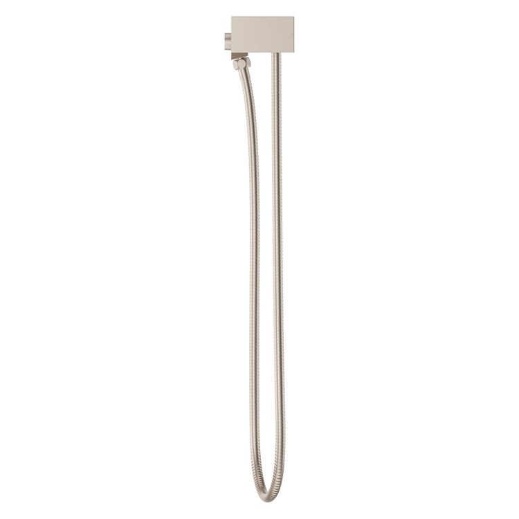 Handshower Holder Modern Square with 60 Inch Metal Hose Brushed Nickel Metal - Image 2