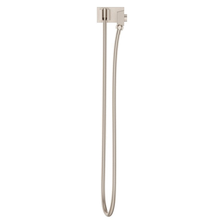 Handshower Holder Modern Square with 60 Inch Metal Hose Brushed Nickel Metal - Image 3