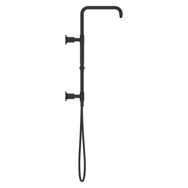 Shower Column Wall Mount Modern 1 Lever Matte Black 28-3/32 Inch WaterSense/CALGreen - Image 2