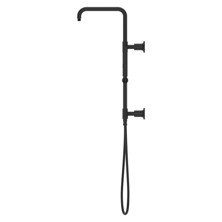 Shower Column Wall Mount Modern 1 Lever Matte Black 28-3/32 Inch WaterSense/CALGreen - Image 3