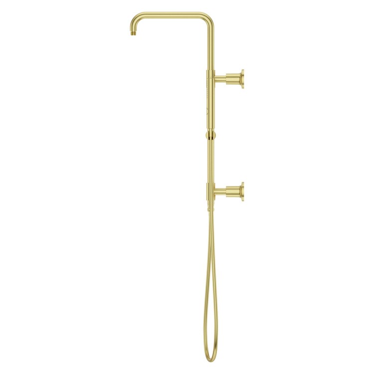 Shower Column Wall Mount Modern 1 Lever Brushed Gold 28-3/32 Inch WaterSense/CALGreen - Image 3
