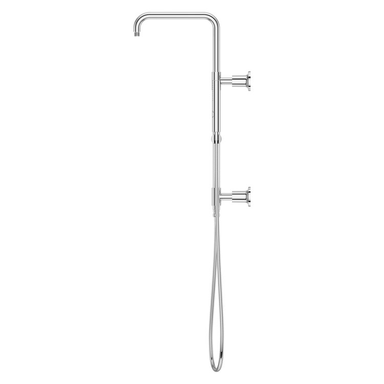 Shower Column Wall Mount Modern 1 Lever Polished Chrome 28-3/32 Inch WaterSense/CALGreen - Image 3