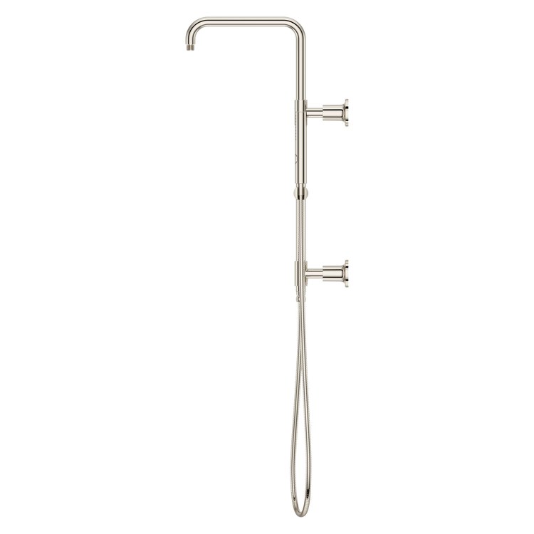 Shower Column Wall Mount Modern 1 Lever Polished Nickel 28-3/32 Inch WaterSense/CALGreen - Image 3