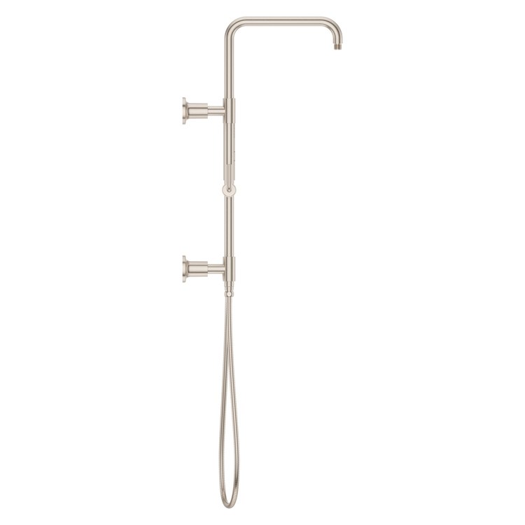 Shower Column Wall Mount Modern 1 Lever Brushed Nickel 28-3/32 Inch WaterSense/CALGreen - Image 2