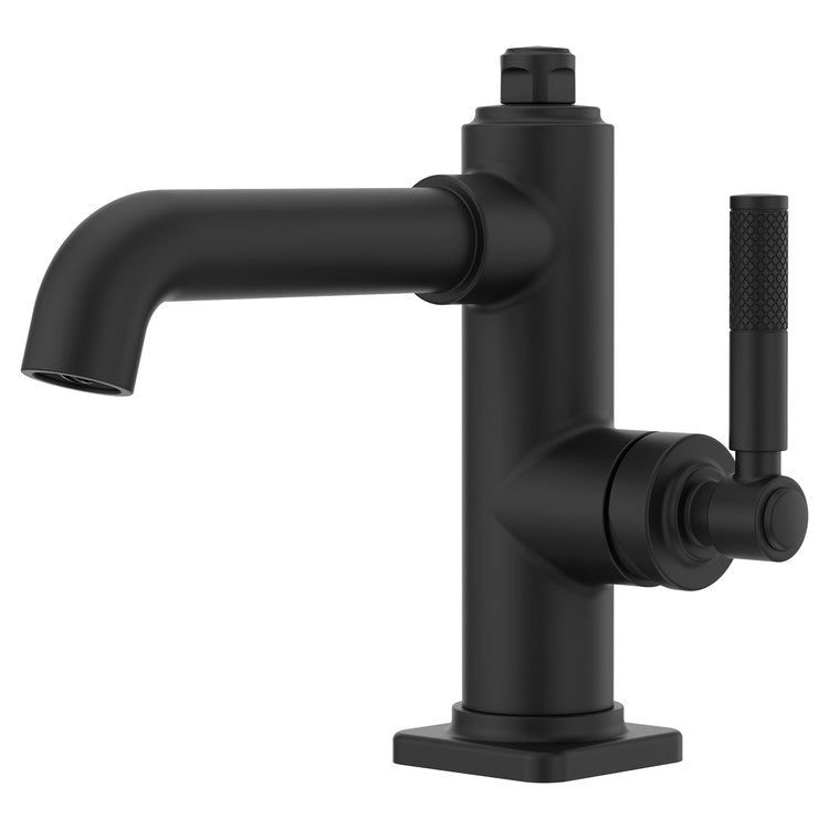 Lavatory Faucet Hillstone 1 Lever ADA WaterSense/CALGreen Matte Black 1.2 Gallons per Minute Deck Push and Seal 1 Hole - Image 1