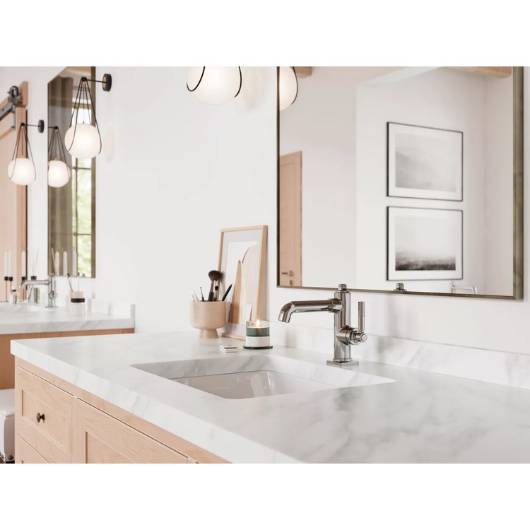 Lavatory Faucet Hillstone 1 Lever ADA WaterSense/CALGreen Polished Chrome 1.2 Gallons per Minute Deck Push and Seal 1 Hole - Image 3