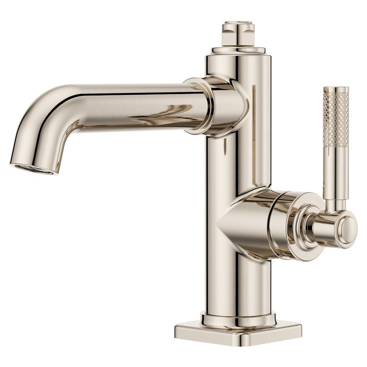 Lavatory Faucet Hillstone 1 Lever ADA WaterSense/CALGreen Polished Nickel 1.2 Gallons per Minute Deck Push and Seal 1 Hole - Image 1