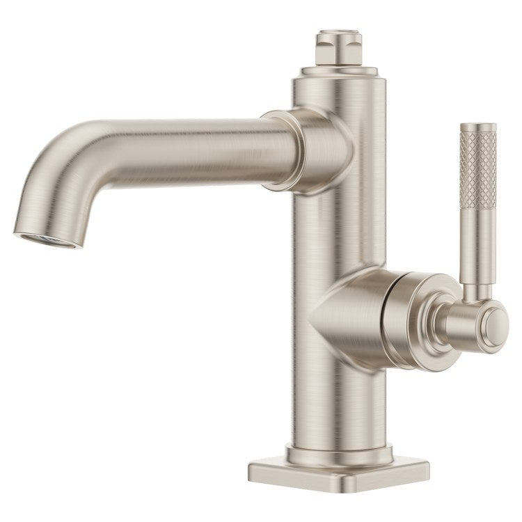 Lavatory Faucet Hillstone 1 Lever ADA WaterSense/CALGreen Brushed Nickel 1.2 Gallons per Minute Deck Push and Seal 1 Hole - Image 1