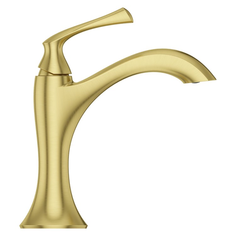 Lavatory Faucet Rhen 1 Lever ADA WaterSense/CALGreen Brushed Gold 1.2 Gallons per Minute Deck Push and Seal 1/3 Hole - Image 3