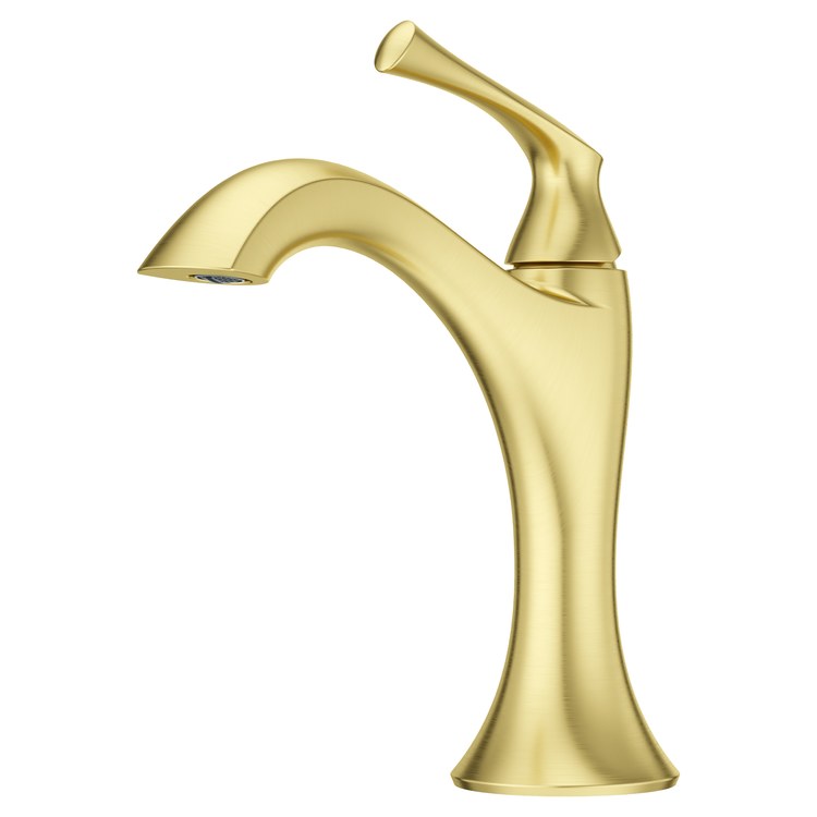 Lavatory Faucet Rhen 1 Lever ADA WaterSense/CALGreen Brushed Gold 1.2 Gallons per Minute Deck Push and Seal 1/3 Hole - Image 1
