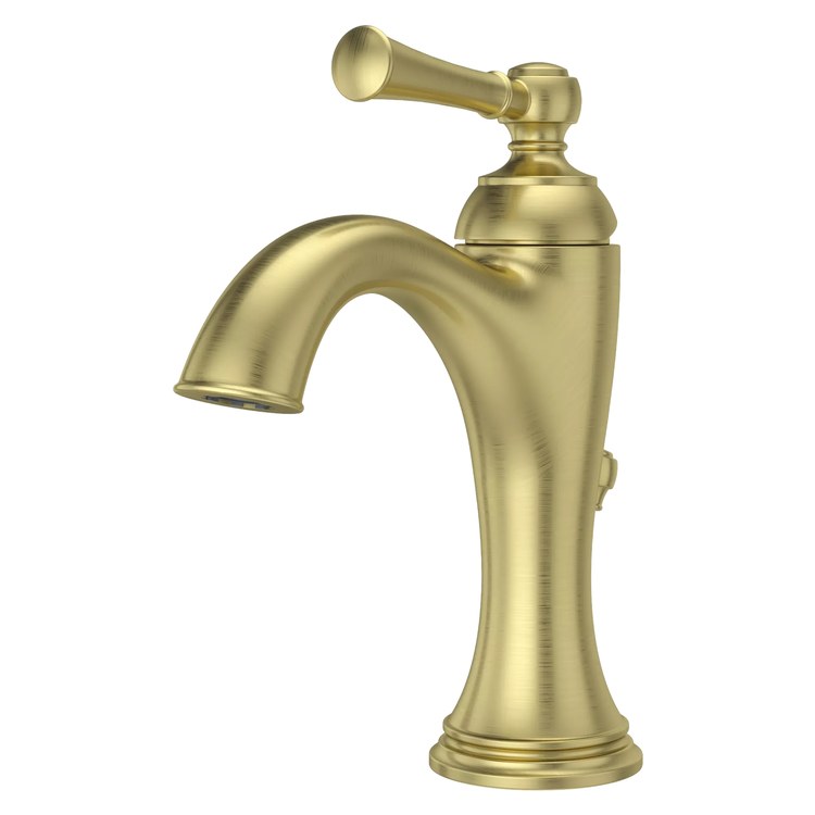 Lavatory Faucet Tisbury 1 Lever ADA WaterSense/CALGreen Brushed Gold 1.2 Gallons per Minute Deck Pop-Up 1/3 Hole - Image 1