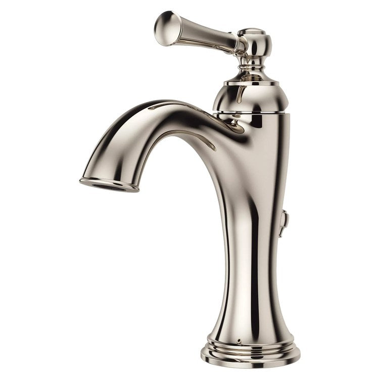 Lavatory Faucet Tisbury 1 Lever ADA WaterSense/CALGreen Polished Nickel 1.2 Gallons per Minute Deck Pop-Up 1/3 Hole - Image 1