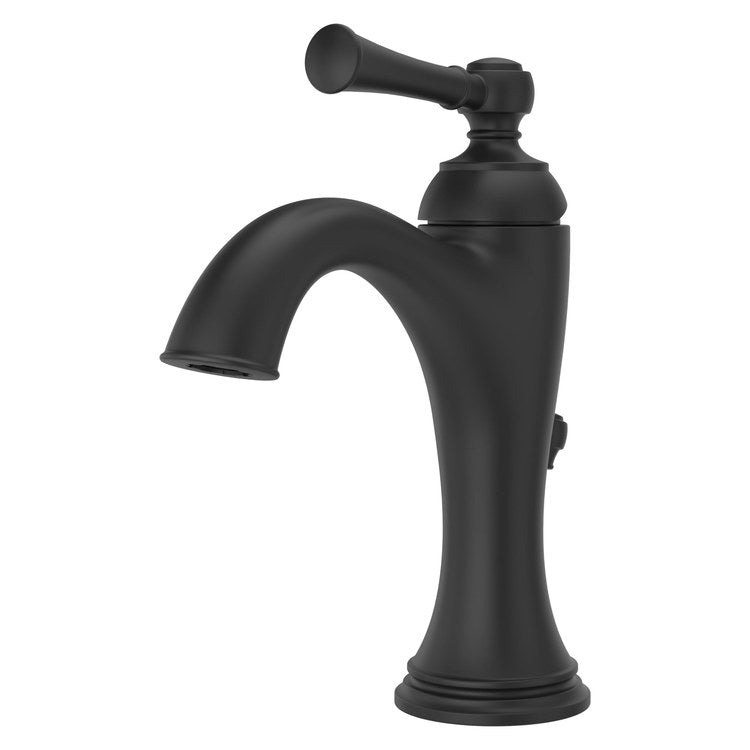 Lavatory Faucet Tisbury 1 Lever ADA WaterSense/CALGreen Spot Defense Matte Black 1.2 Gallons per Minute Deck Pop-Up 1/3 Hole - Image 1