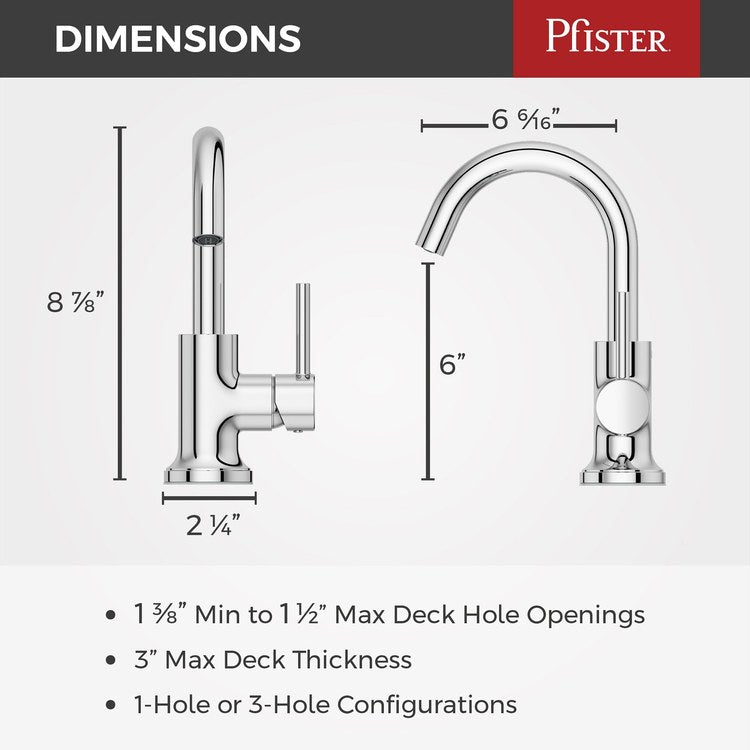 Lavatory Faucet Tenet 1 Lever ADA WaterSense/CALGreen Polished Chrome 1.2 Gallons per Minute Deck Push and Seal 1/3 Hole - Image 2