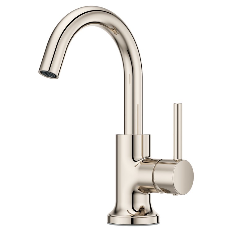 Lavatory Faucet Tenet 1 Lever ADA WaterSense/CALGreen Polished Nickel 1.2 Gallons per Minute Deck Push and Seal 1/3 Hole - Image 1