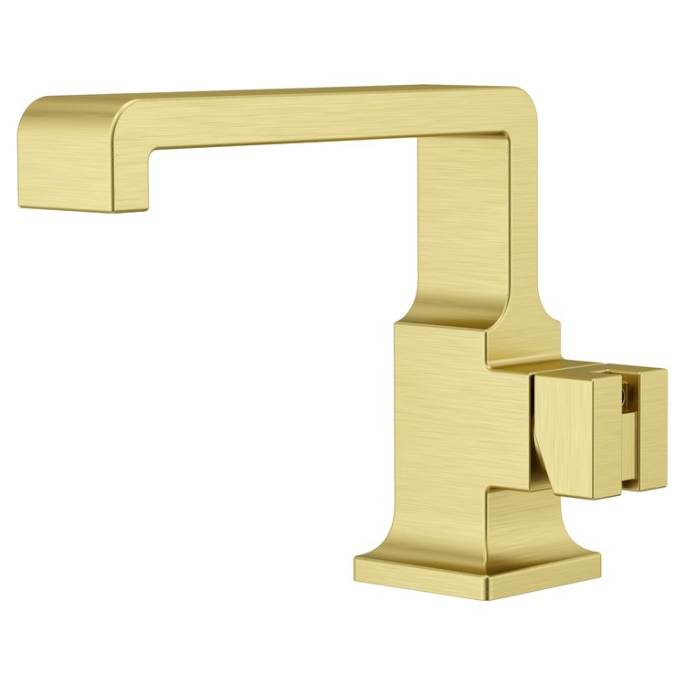 Lavatory Faucet Verve Less Handle WaterSense/CALGreen Brushed Gold 1.2 Gallons per Minute Deck Push and Seal 1 Hole - Image 1