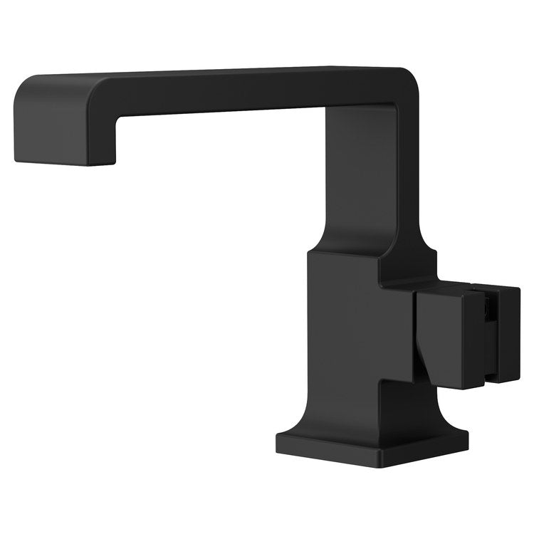 Lavatory Faucet Verve Less Handle WaterSense/CALGreen Matte Black 1.2 Gallons per Minute Deck Push and Seal 1 Hole - Image 1