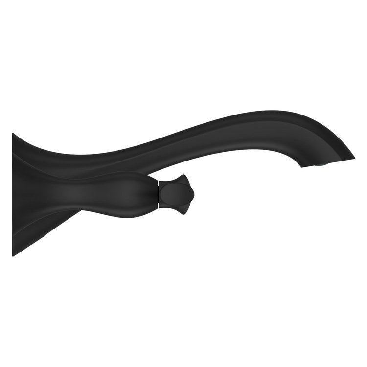 Lavatory Trim Rhen Wall Mount 2 Lever Matte Black WaterSense/CALGreen ADA 1.2 Gallons per Minute - Image 3