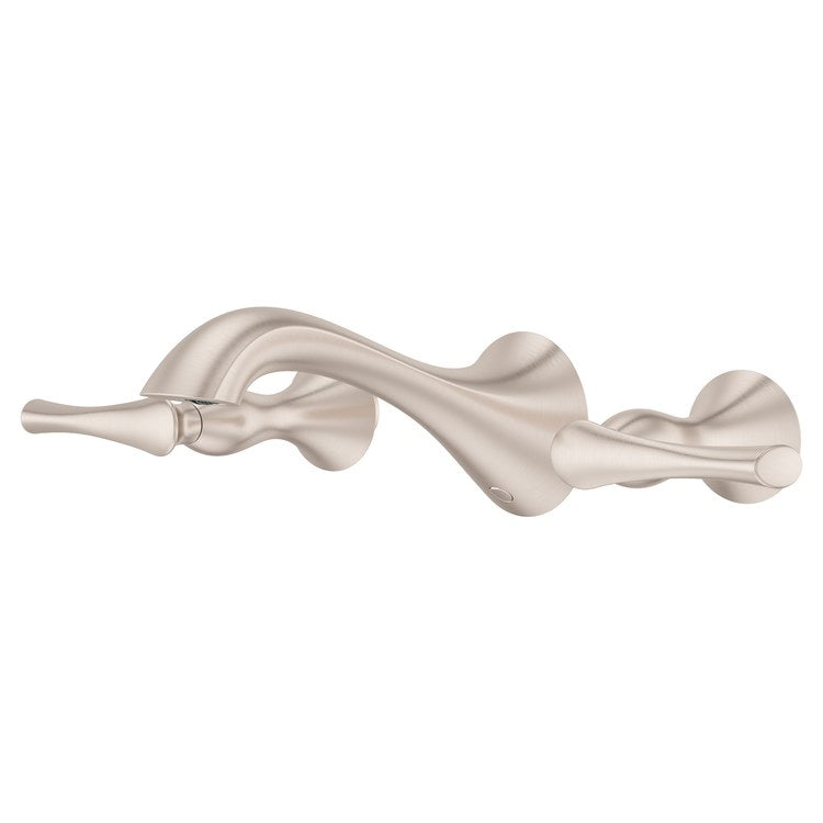 Lavatory Trim Rhen Wall Mount 2 Lever Brushed Nickel WaterSense/CALGreen ADA 1.2 Gallons per Minute - Image 1