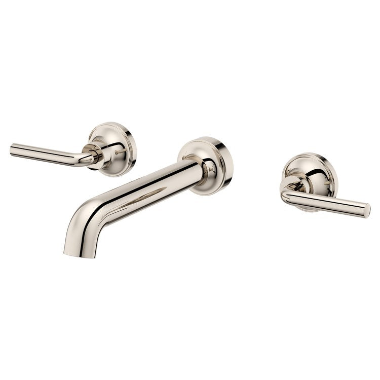 Lavatory Trim Tenet Wall Mount 8 Inch Spread 2 Lever Polished Nickel WaterSense/CALGreen ADA 1.2 Gallons per Minute - Image 1