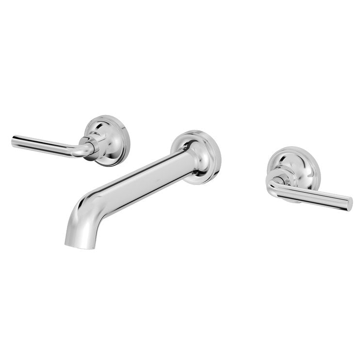 Lavatory Trim Tenet Wall Mount 8 Inch Spread 2 Lever Polished Chrome WaterSense/CALGreen ADA 1.2 Gallons per Minute - Image 1