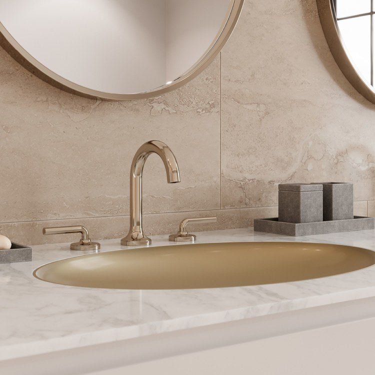 Lavatory Faucet Tenet Widespread 8 to 15 Inch Spread 2 Lever ADA WaterSense/CALGreen Polished Nickel 1.2 Gallons per Minute Deck Push and Seal 3 Hole - Image 3