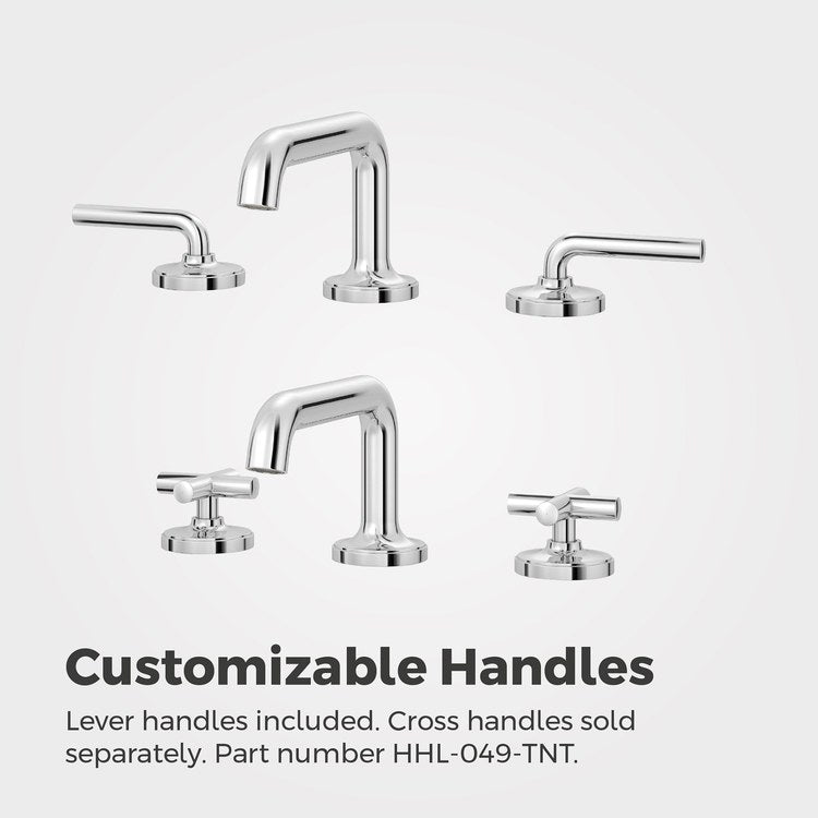 Lavatory Faucet Tenet Widespread 8 to 15 Inch Spread 2 Lever ADA WaterSense/CALGreen Polished Chrome 1.2 Gallons per Minute Deck Push and Seal 3 Hole - Image 2