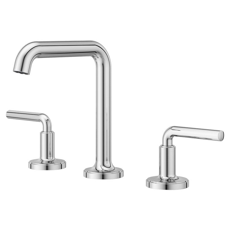 Lavatory Faucet Tenet Widespread 8 to 15 Inch Spread 2 Lever ADA WaterSense/CALGreen Polished Chrome 1.2 Gallons per Minute Deck High Arc Push and Seal 3 Hole