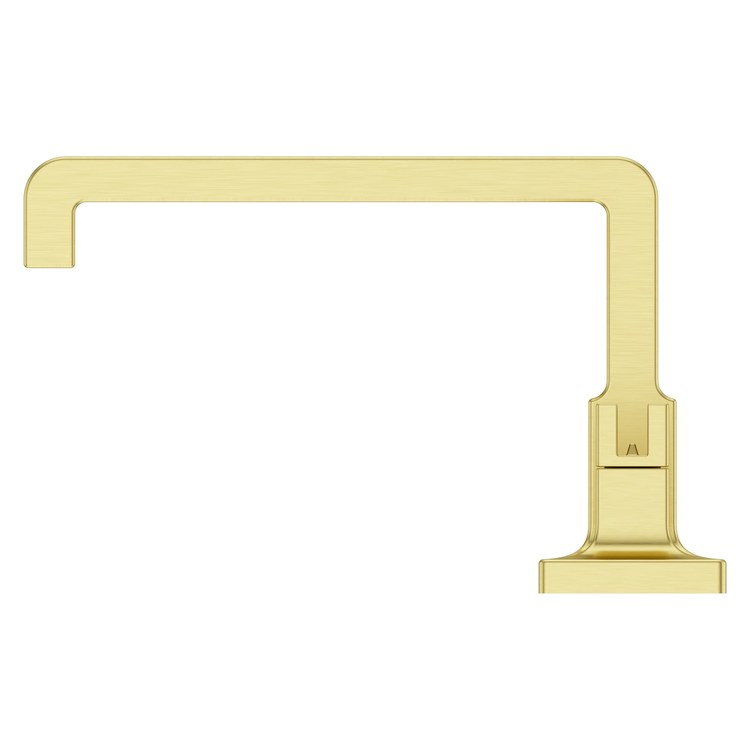 Lavatory Faucet Verve Widespread 8 to 15 Inch Spread Less Handle WaterSense/CALGreen Brushed Gold 1.2 Gallons per Minute Deck Low Spout Push and Seal 3 Hole - Image 3