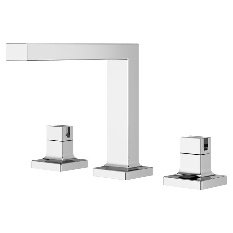 Lavatory Faucet Verve Widespread 8 to 15 Inch Spread Less Handle WaterSense/CALGreen Polished Chrome 1.2 Gallons per Minute Deck Push and Seal 3 Hole - Image 1