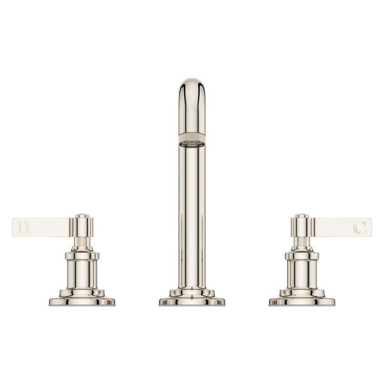 Lavatory Faucet Winter Park Widespread 8 to 15 Inch Spread 2 Lever ADA WaterSense/CALGreen Polished Nickel 1.2 Gallons per Minute Deck Push and Seal 3 Hole - Image 3