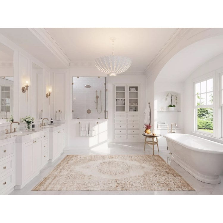 Lavatory Faucet Winter Park Widespread 8 to 15 Inch Spread 2 Lever ADA WaterSense/CALGreen Brushed Nickel 1.2 Gallons per Minute Deck Push and Seal 3 Hole - Image 2