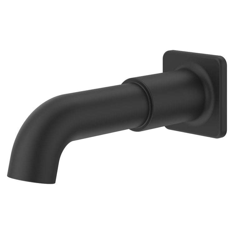 Tub Spout Transitional Square Non-Diverter Spot Defense Matte Black Metal 1/2-14 Inch NPT - Image 1