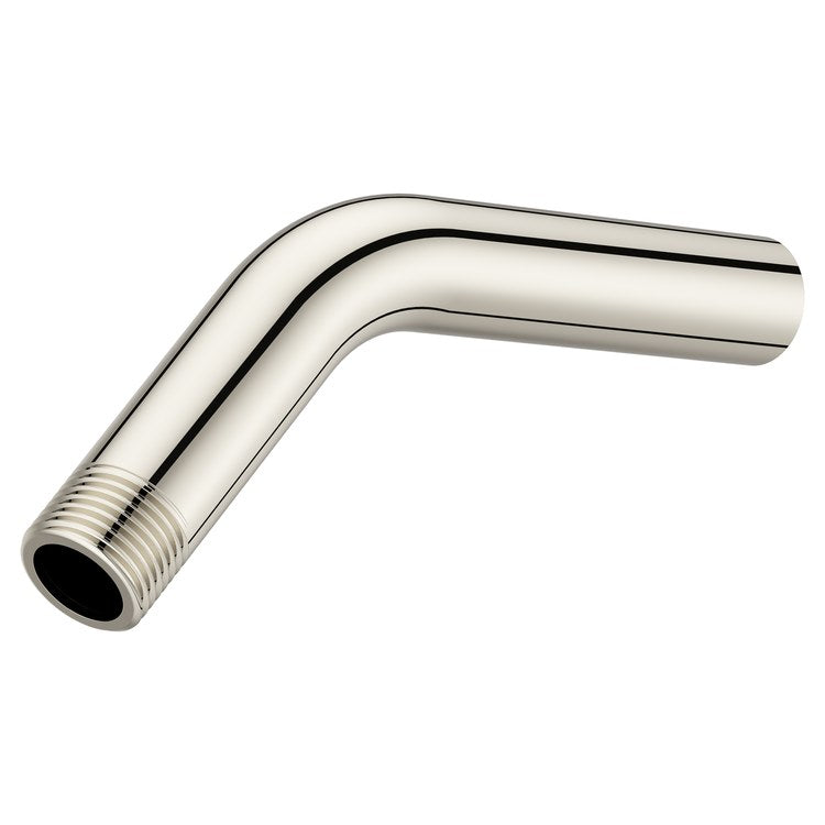 Shower Arm Curved Less Flange Polished Nickel 6 Inch Brass Wall