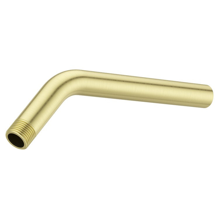 Shower Arm Curved Less Flange Brushed Gold 9 Inch Brass Wall