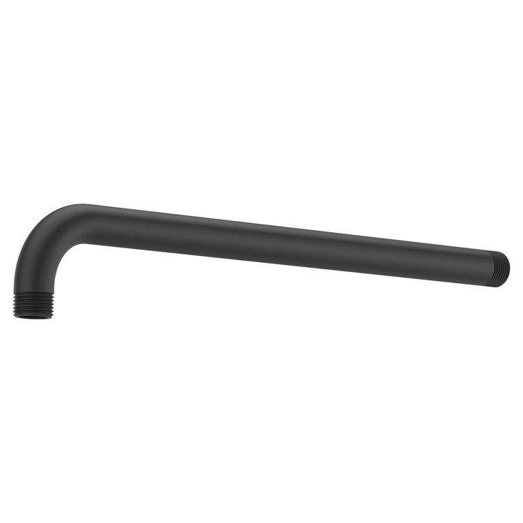 Shower Arm Straight Less Flange Matte Black 14 Inch Brass Wall - Image 1