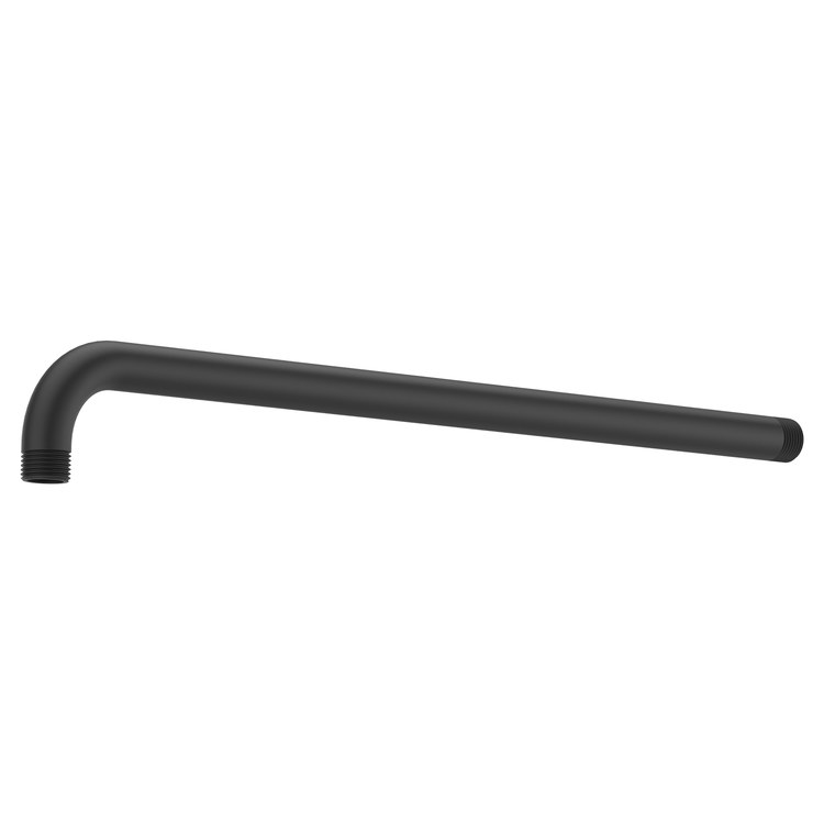 Shower Arm Straight Less Flange Matte Black 18 Inch Brass Wall - Image 1