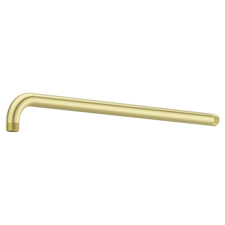 Shower Arm Straight Less Flange Brushed Gold 18 Inch Brass Wall - Image 1