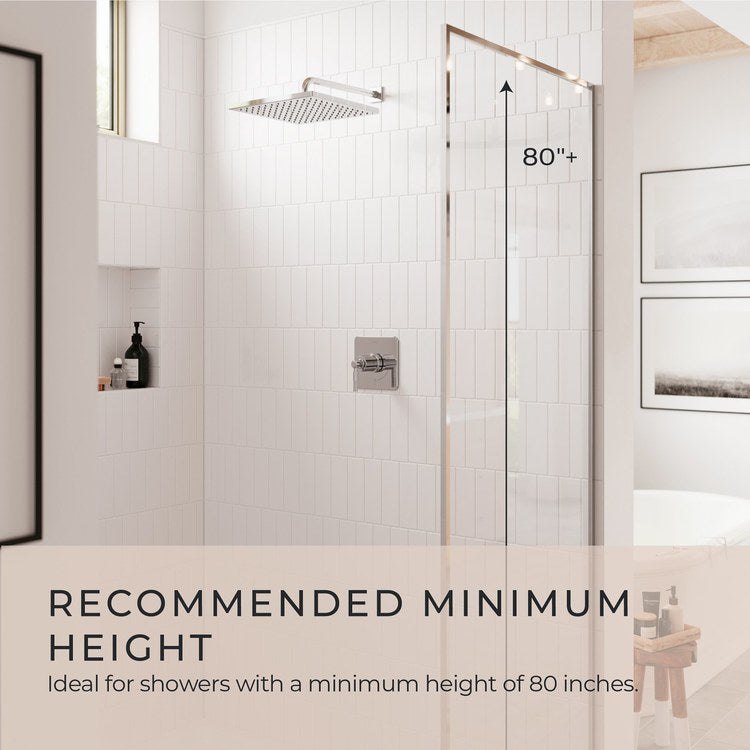 Shower Arm Straight Less Flange Polished Chrome 18 Inch Brass Wall - Image 2