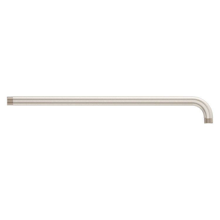 Shower Arm Straight Less Flange Brushed Nickel 18 Inch Brass Wall - Image 2