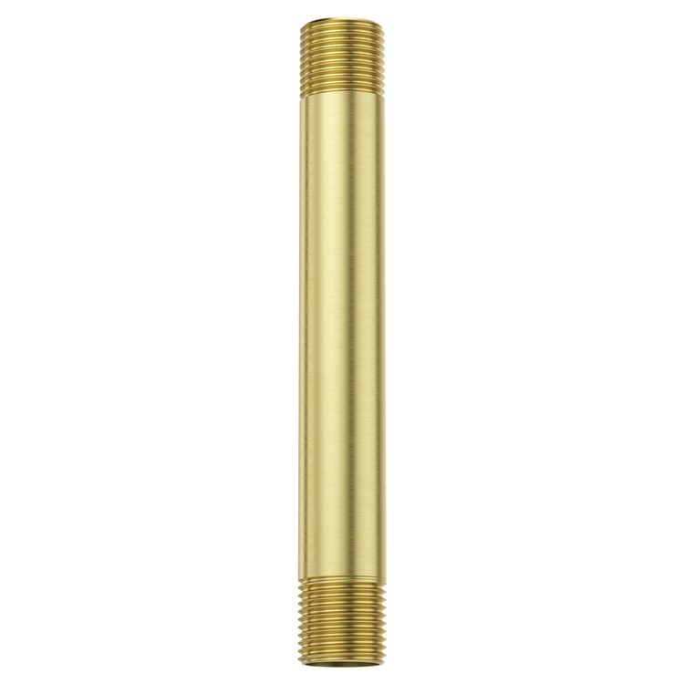 Shower Arm Less Flange Brushed Gold 6 Inch Brass Ceiling - Image 1