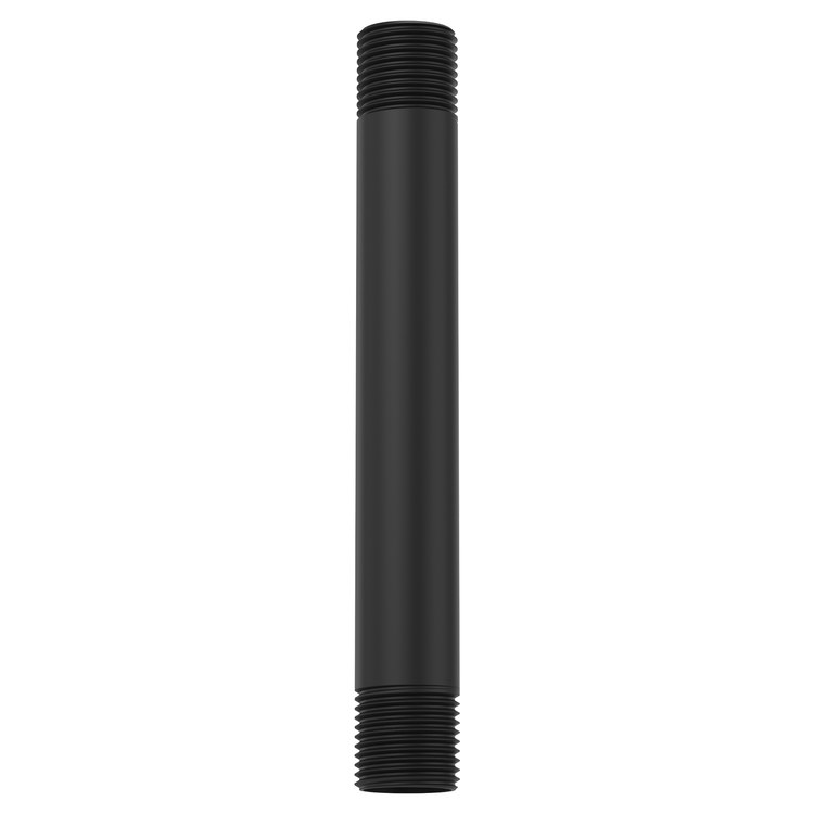 Shower Arm Less Flange Matte Black 6 Inch Brass Ceiling
