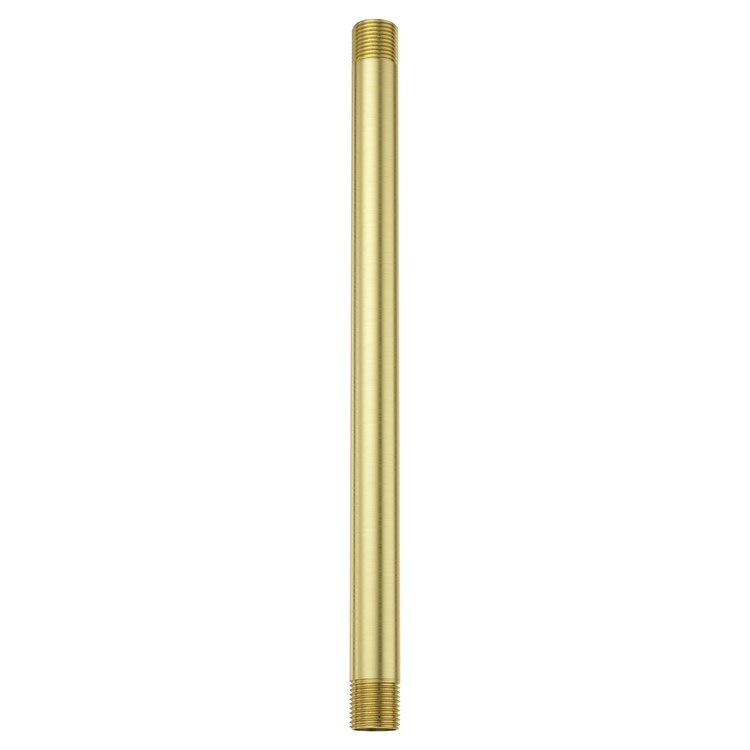 Shower Arm Less Flange Brushed Gold 12 Inch Brass Ceiling - Image 1
