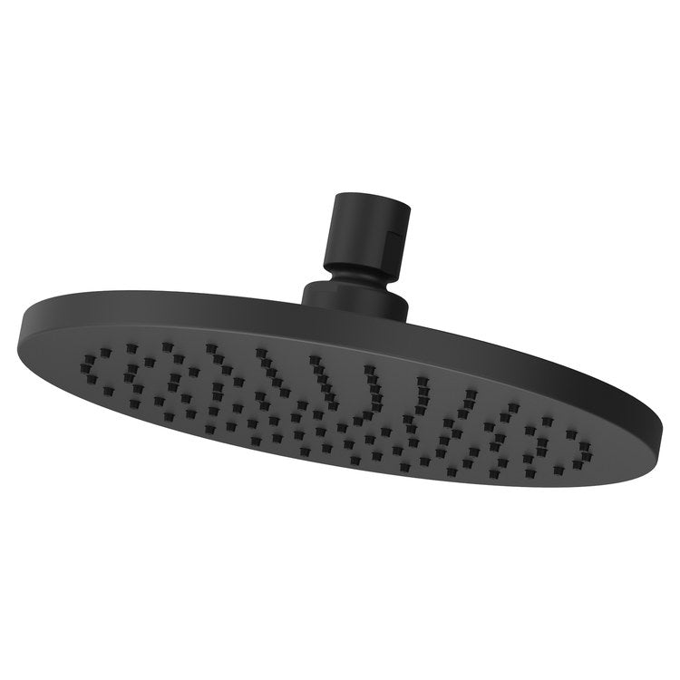 Showerhead 1 Functions Modern Raincan Matte Black 7-7/8 Inch 1.75 Gallons per Minute Round for 1/2 IN Shower Arm - Image 1