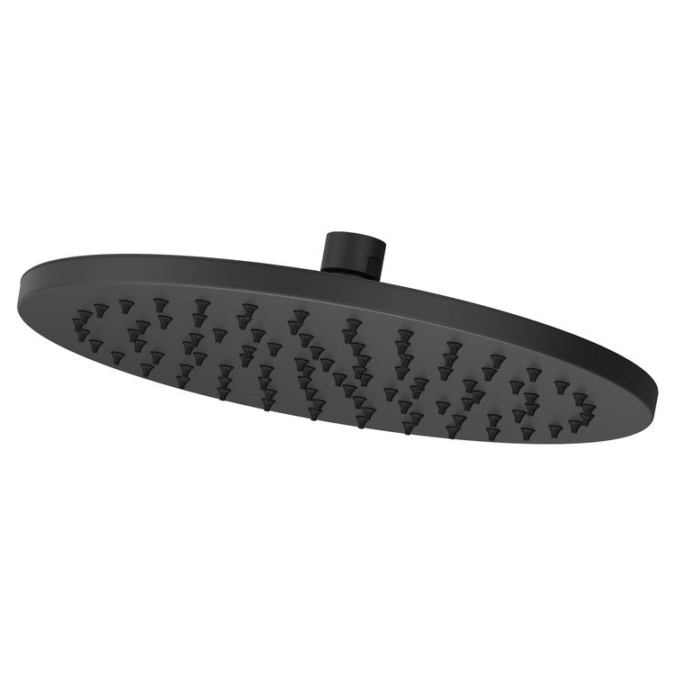 Showerhead 1 Functions Modern Raincan Matte Black 10 Inch 1.75 Gallons per Minute Round Ceiling/Wall for 1/2 IN Straight Shower Arm - Image 1