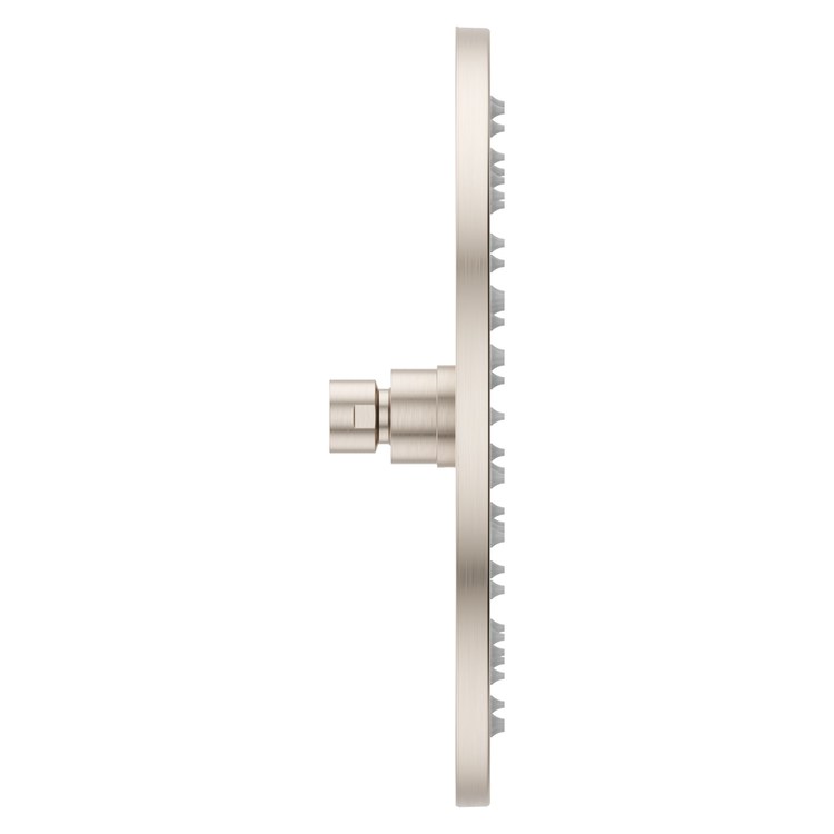 Showerhead 1 Functions Modern Raincan Brushed Nickel 10 Inch 1.75 Gallons per Minute Round Ceiling/Wall for 1/2 IN Straight Shower Arm - Image 2
