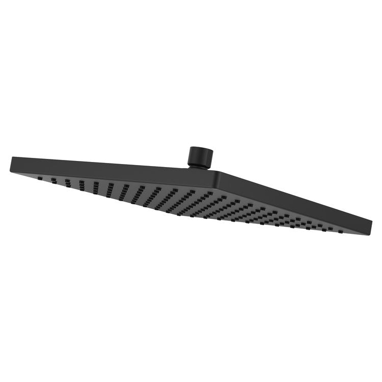Showerhead 1 Functions Modern Raincan Matte Black 10 Inch 1.75 Gallons per Minute Square Ceiling/Wall for 1/2 IN Straight Shower Arm - Image 1