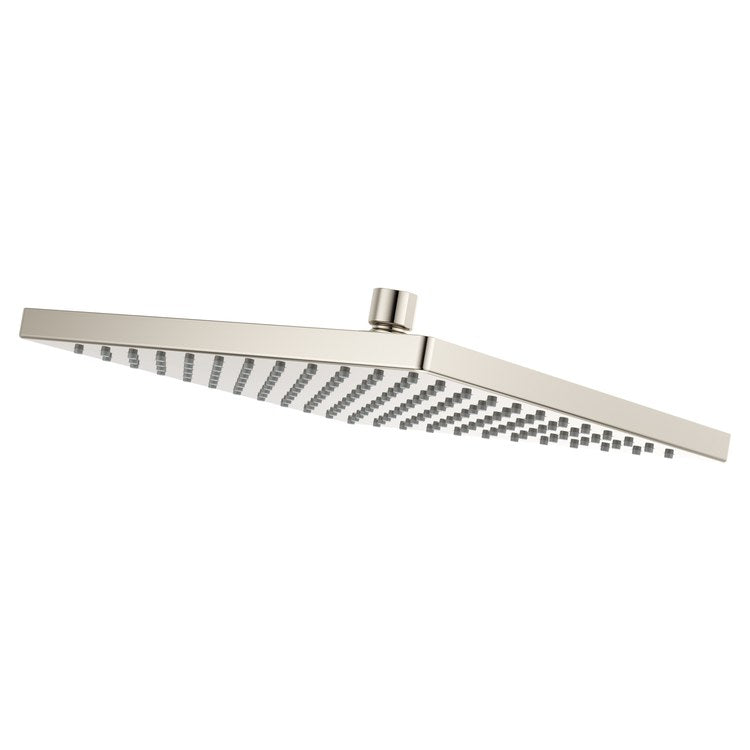 Showerhead 1 Functions Modern Raincan Polished Nickel 10 Inch 1.75 Gallons per Minute Square Ceiling/Wall for 1/2 IN Straight Shower Arm - Image 1