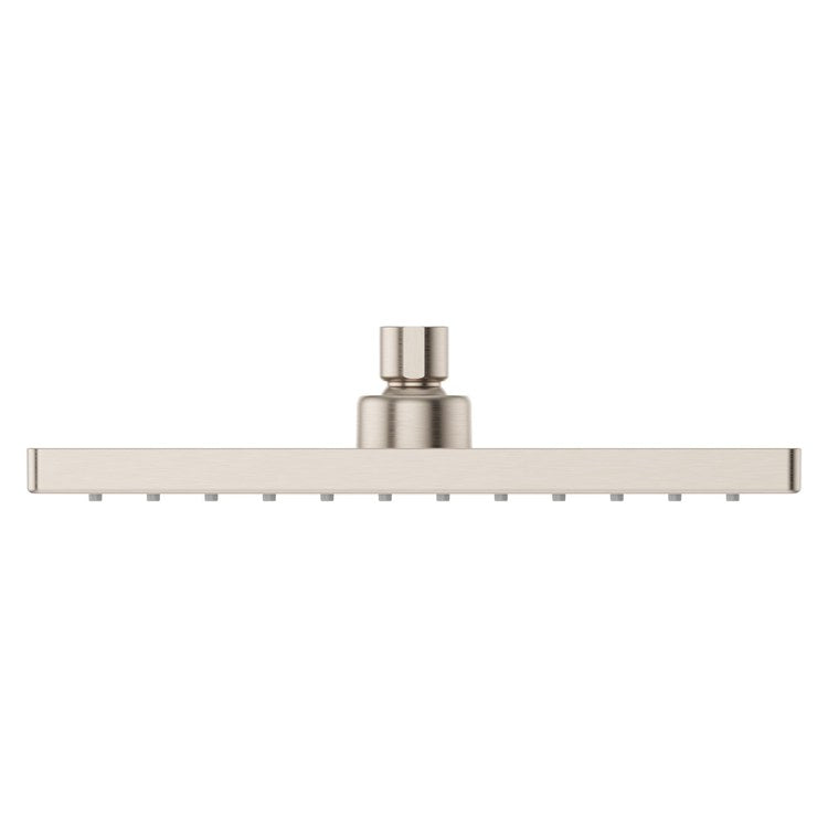 Showerhead 1 Functions Modern Raincan Brushed Nickel 10 Inch 1.75 Gallons per Minute Square Ceiling/Wall for 1/2 IN Straight Shower Arm - Image 2
