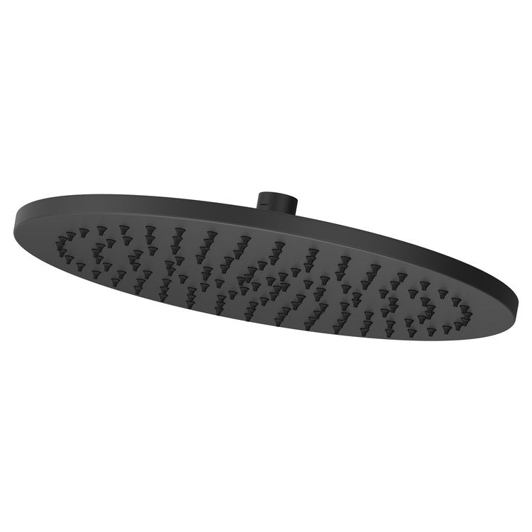 Showerhead 1 Functions Modern Raincan Matte Black 12 Inch 1.75 Gallons per Minute Round Ceiling/Wall for 1/2 IN Straight Shower Arm - Image 1